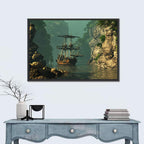 16th Century Sailing Ship in Gorge Wall Art