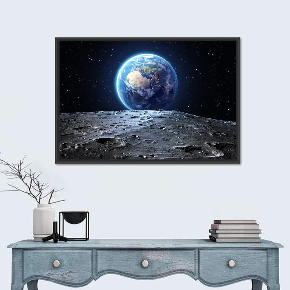 Blue Earth from the Moon Wall Art