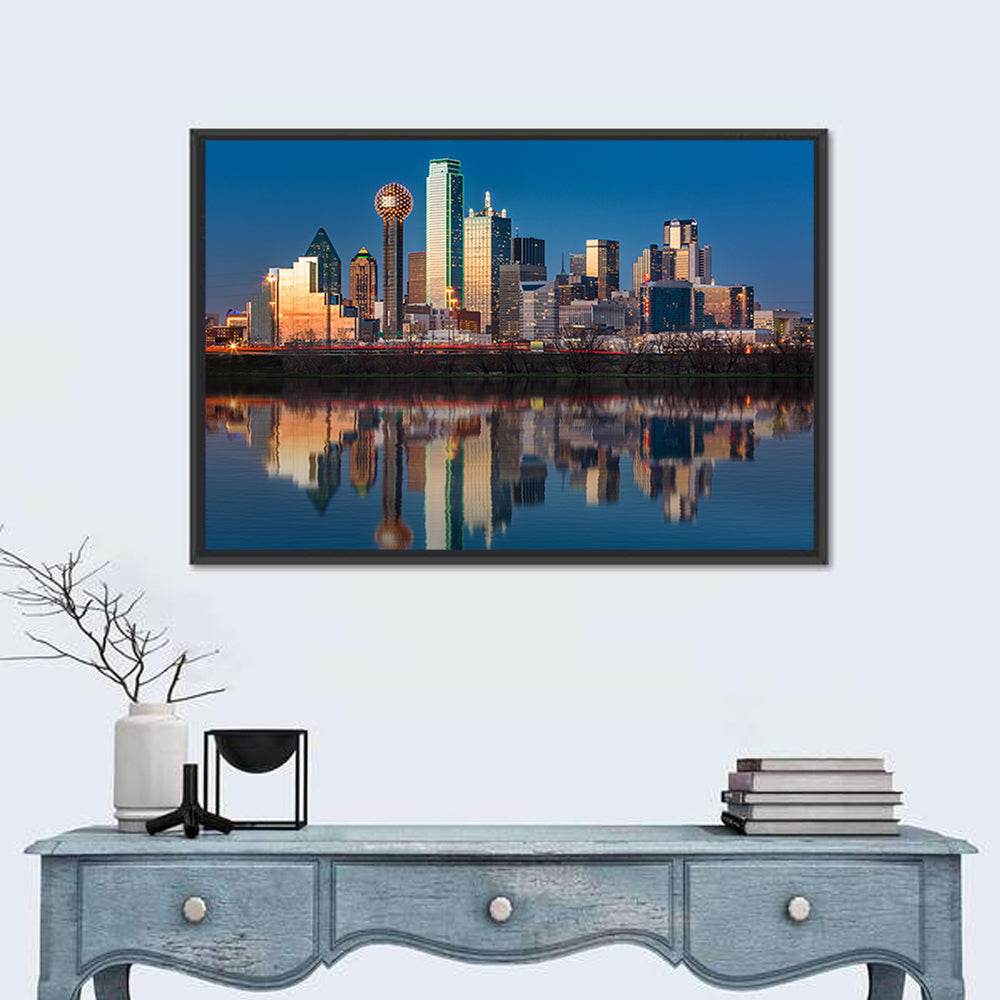Dallas Skyline at Sunset Wall Art