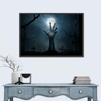 Zombie Rising Hand Wall Art