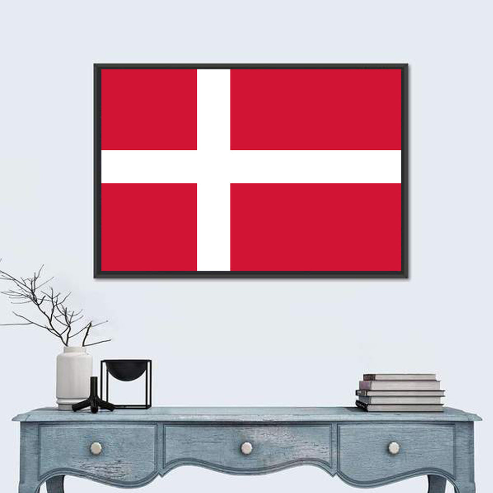 Danish Flag Nordic Cross Wall Art