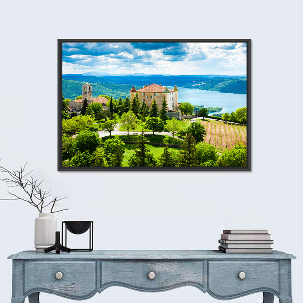 Château D'esparron and Village Church Wall Art