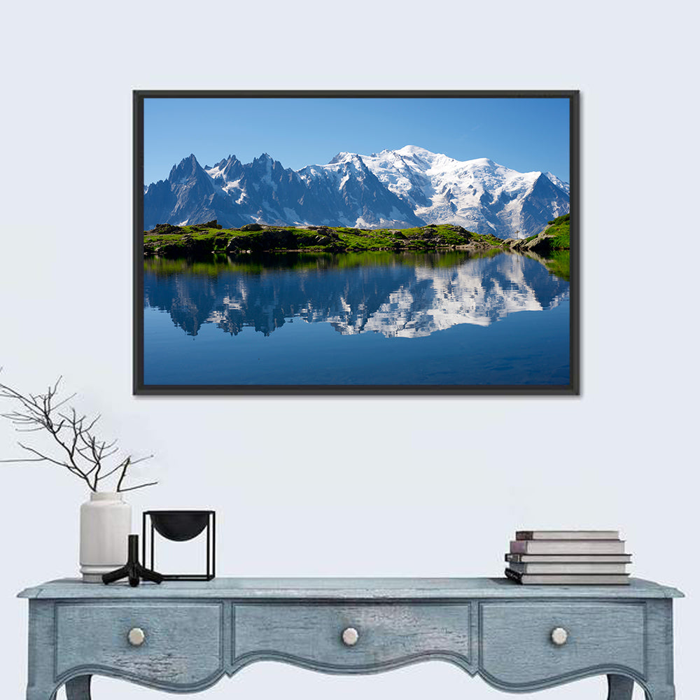 Mont Blanc Reflected in Cheserys Lake Wall Art
