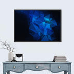 Blue Gradient Geometric Cluster Wall Art