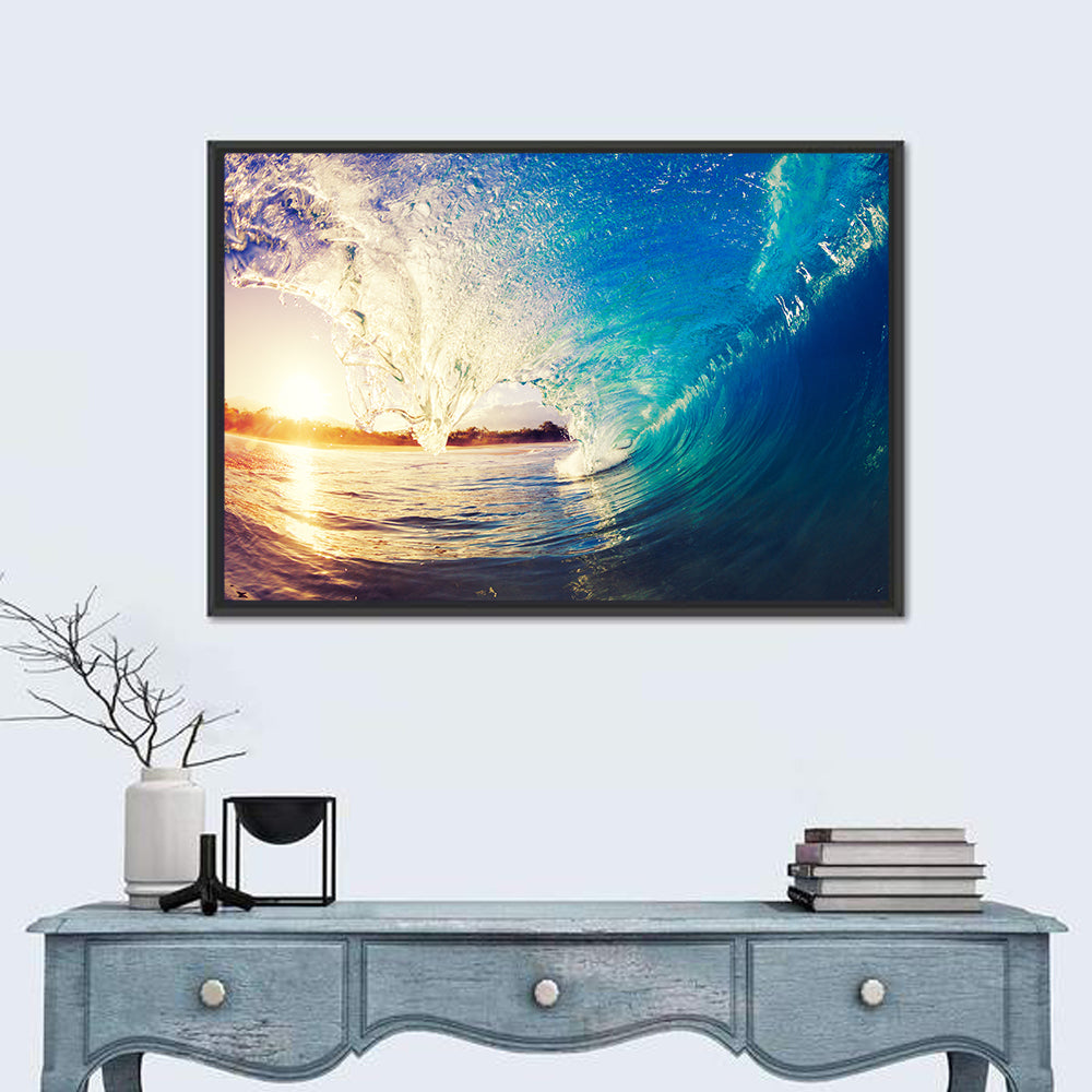 Barrel Wave at Sunrise Wall Art