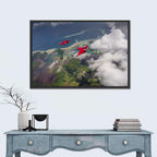 Wingsuit Duo Over Palau Coast Wall Art
