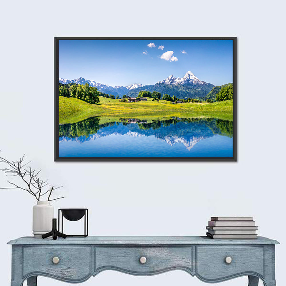 Watzmann Reflection at Ramsau Wall Art