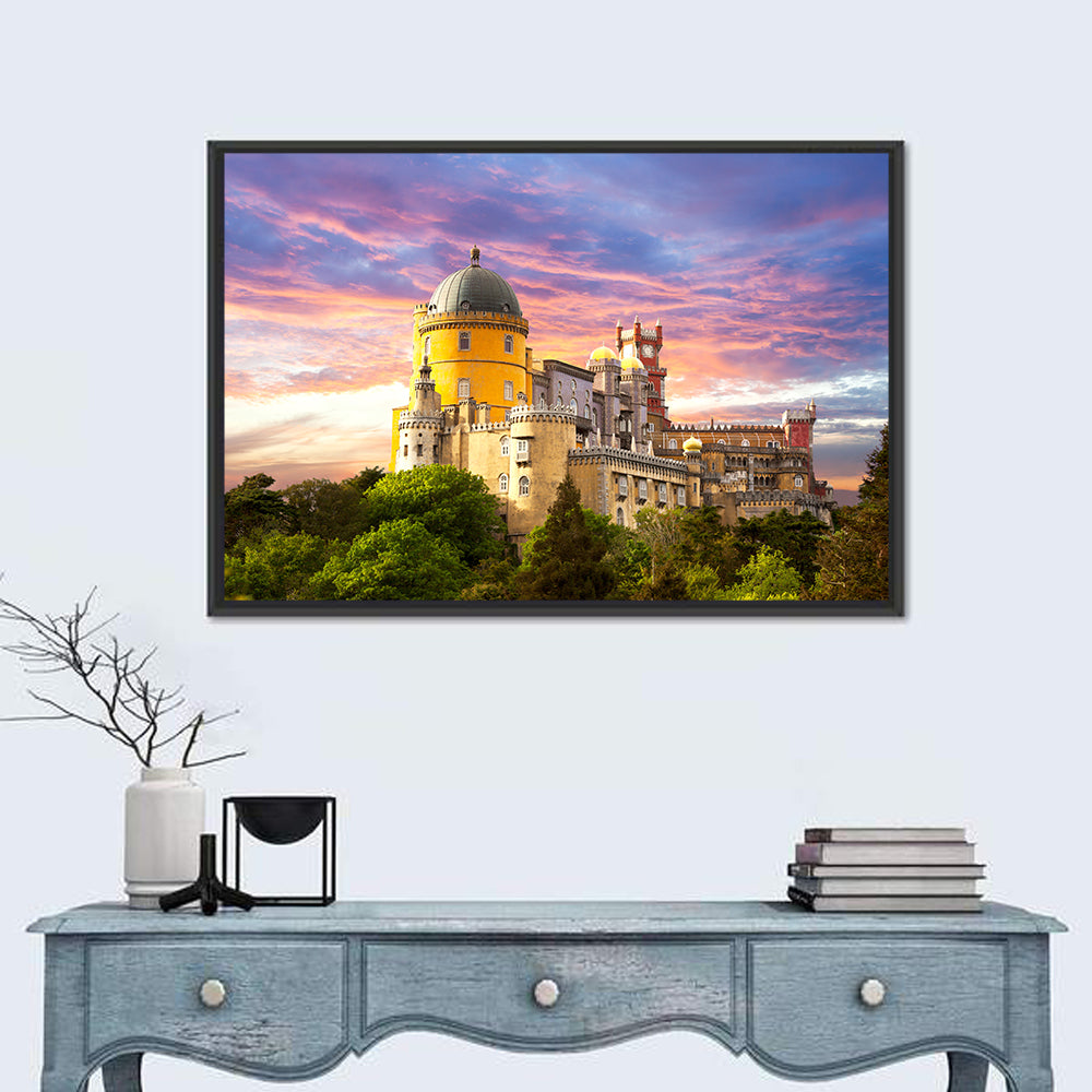 Pena Palace at Golden Dusk, Sintra Wall Art