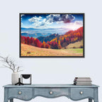 Carpathian Autumn Sunburst Ukraine Wall Art