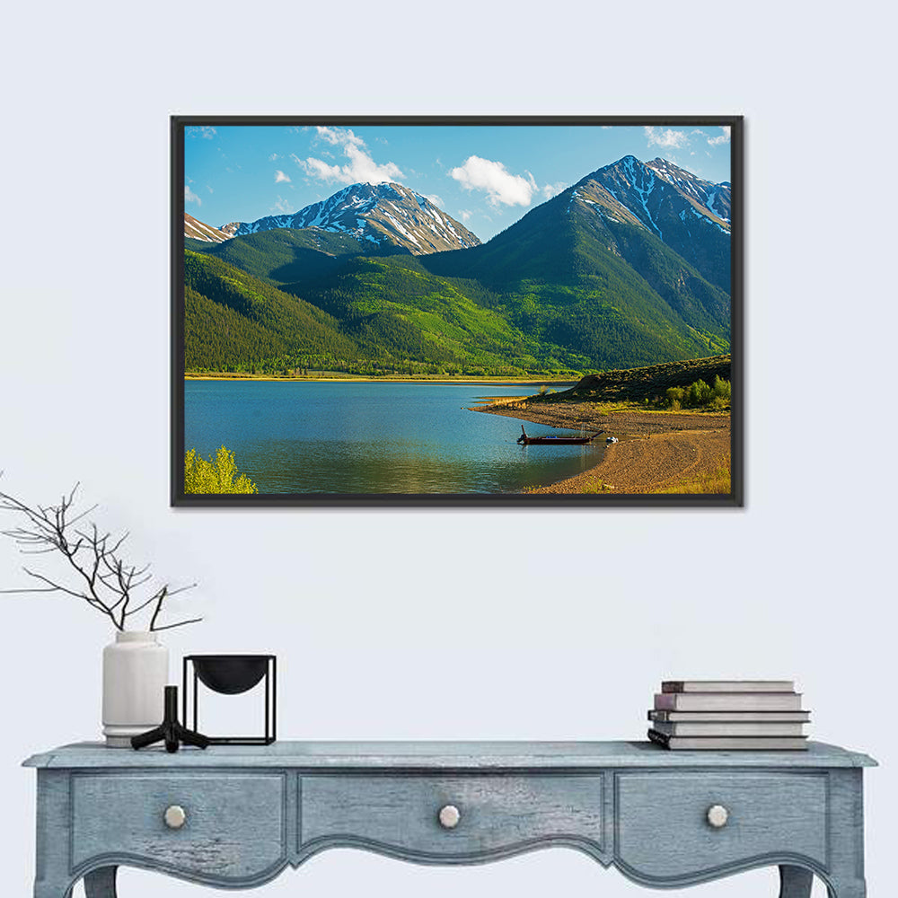 Snow-capped Peaks Over Twin Lakes Colorado Wall Art