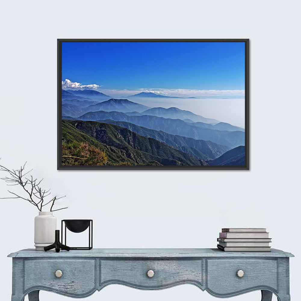 Big Bear Mountain Range Wall Art in a room, landscape