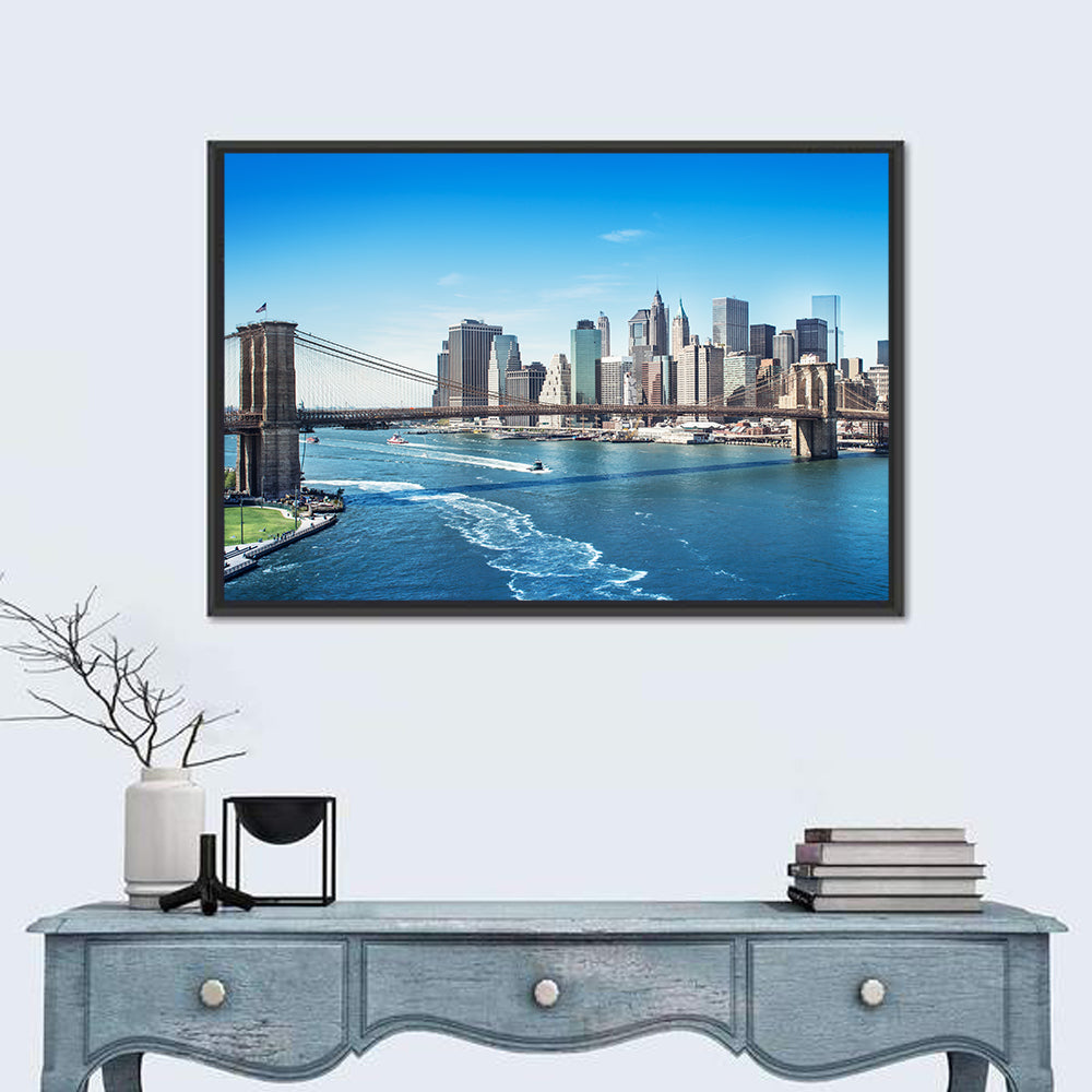 Brooklyn Bridge and Manhattan Skyline Wall Art