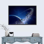 Orbital Debris Around Earth Wall Art