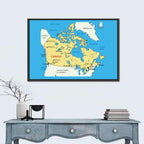 Minimalist Canada Map Wall Art