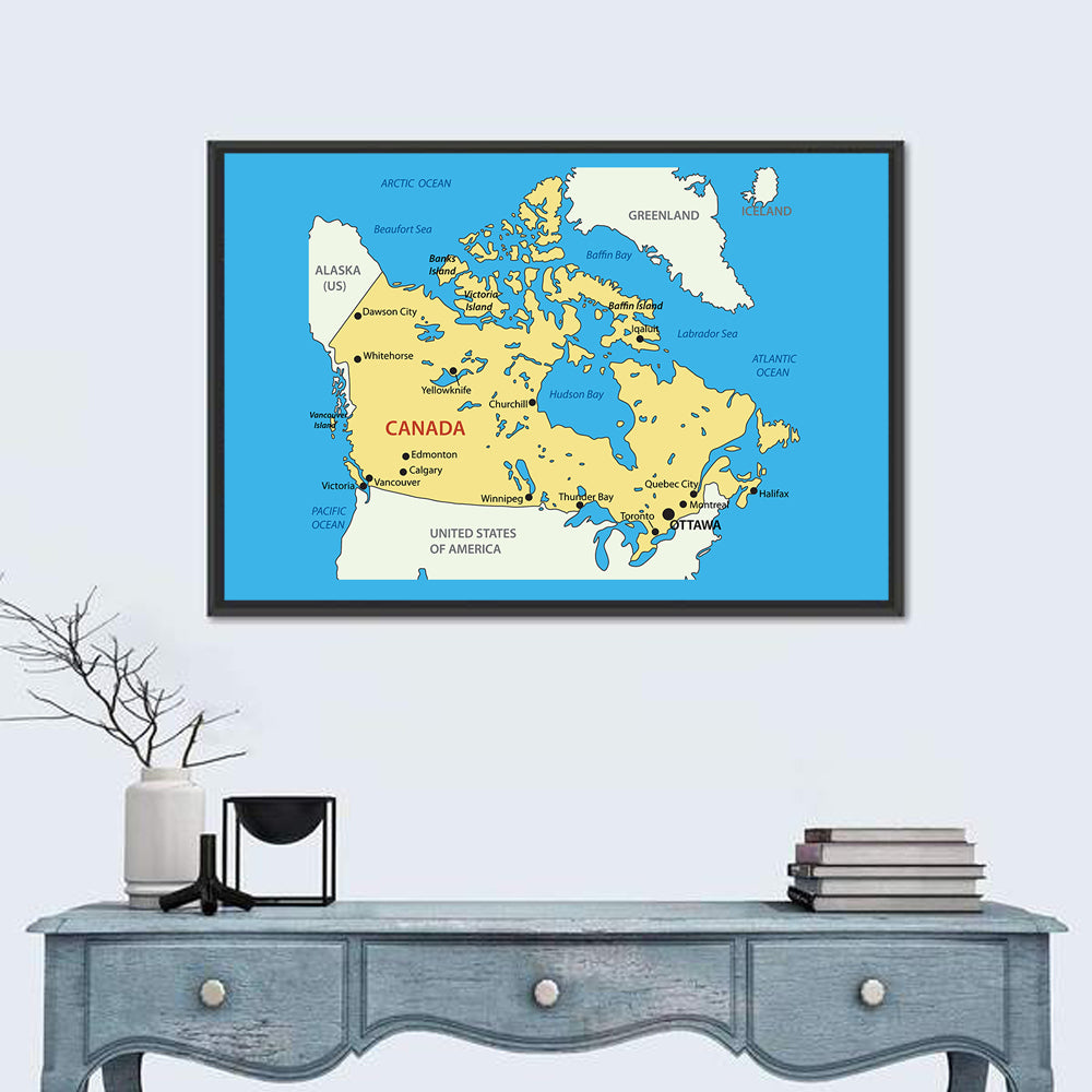 Minimalist Canada Map Wall Art