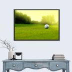 Dimpled Golf Ball on Putting Green Wall Art