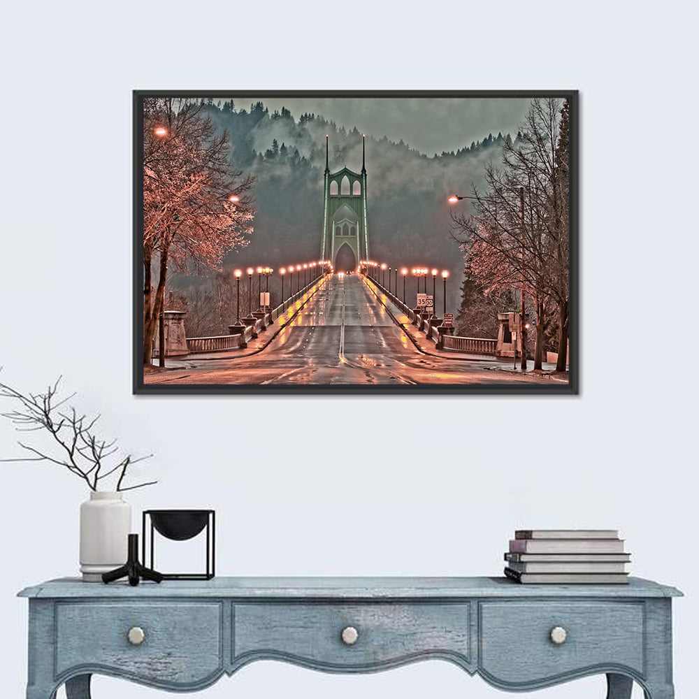 St. Johns Bridge at Dusk Wall Art