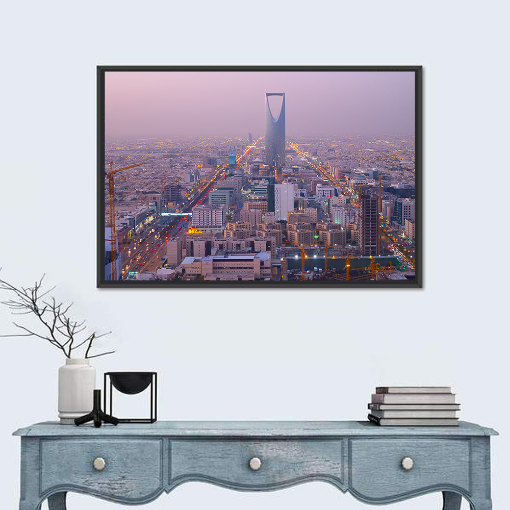 Kingdom Centre Riyadh at Dusk Wall Art