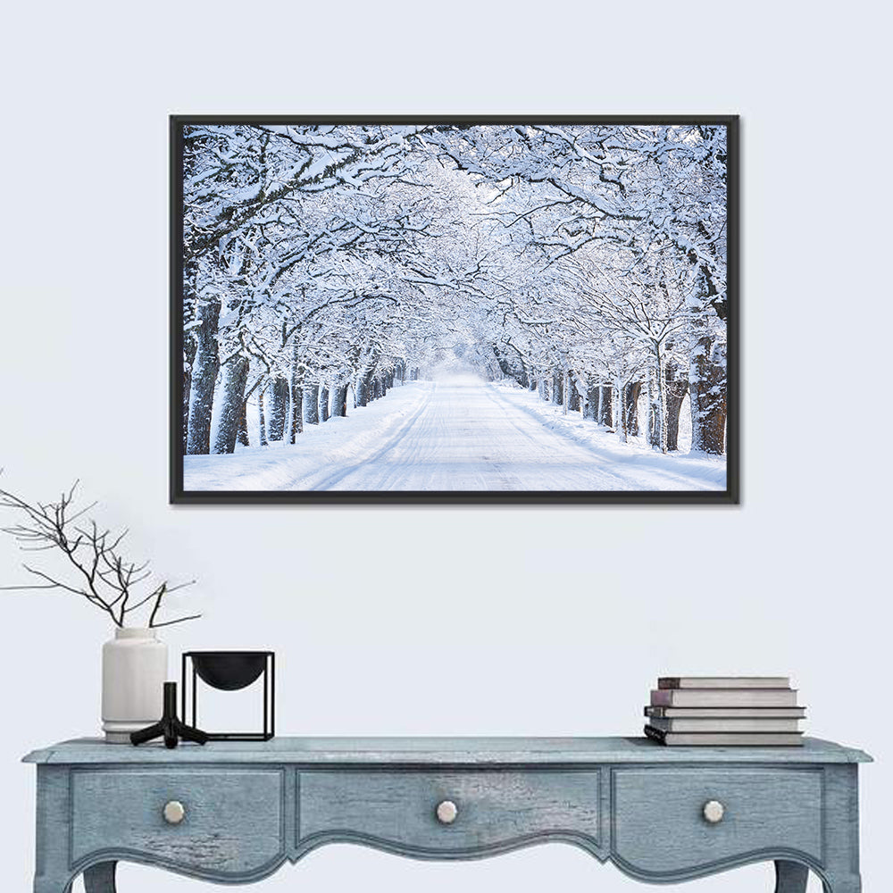 Snowy Morning Alley Wall Art