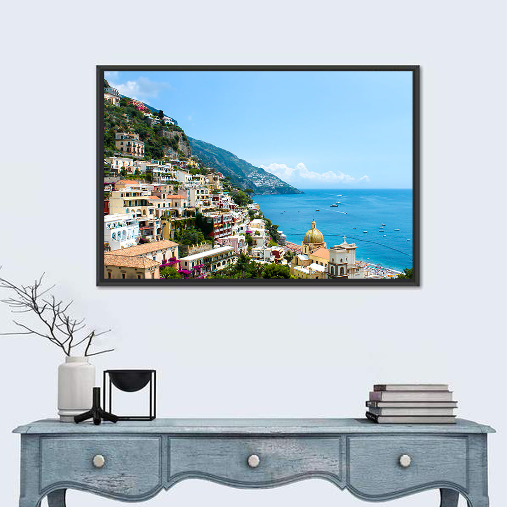 Positano, Amalfi Coast Wall Art in a room, landscape