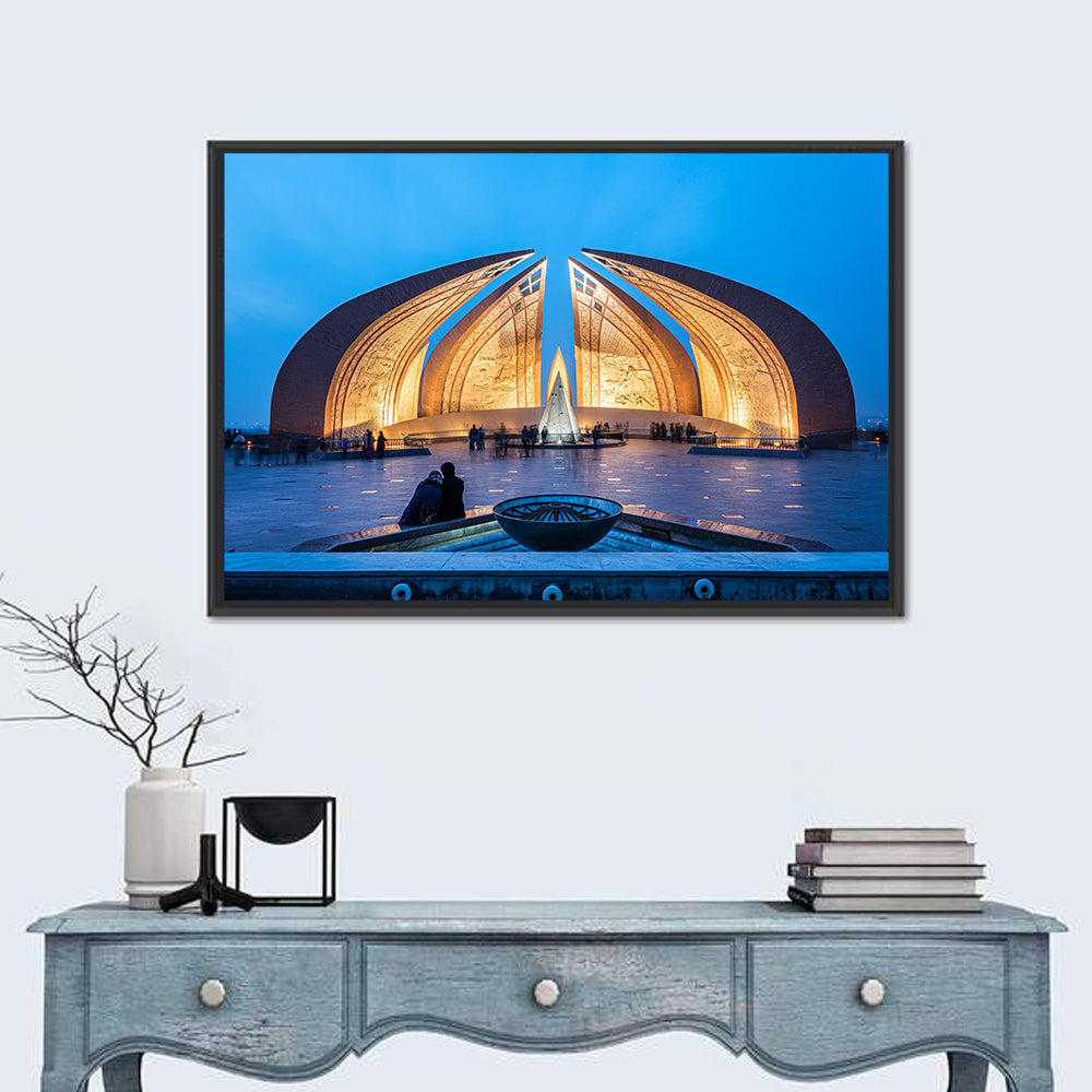 Pakistan Monument at Blue Hour Wall Art