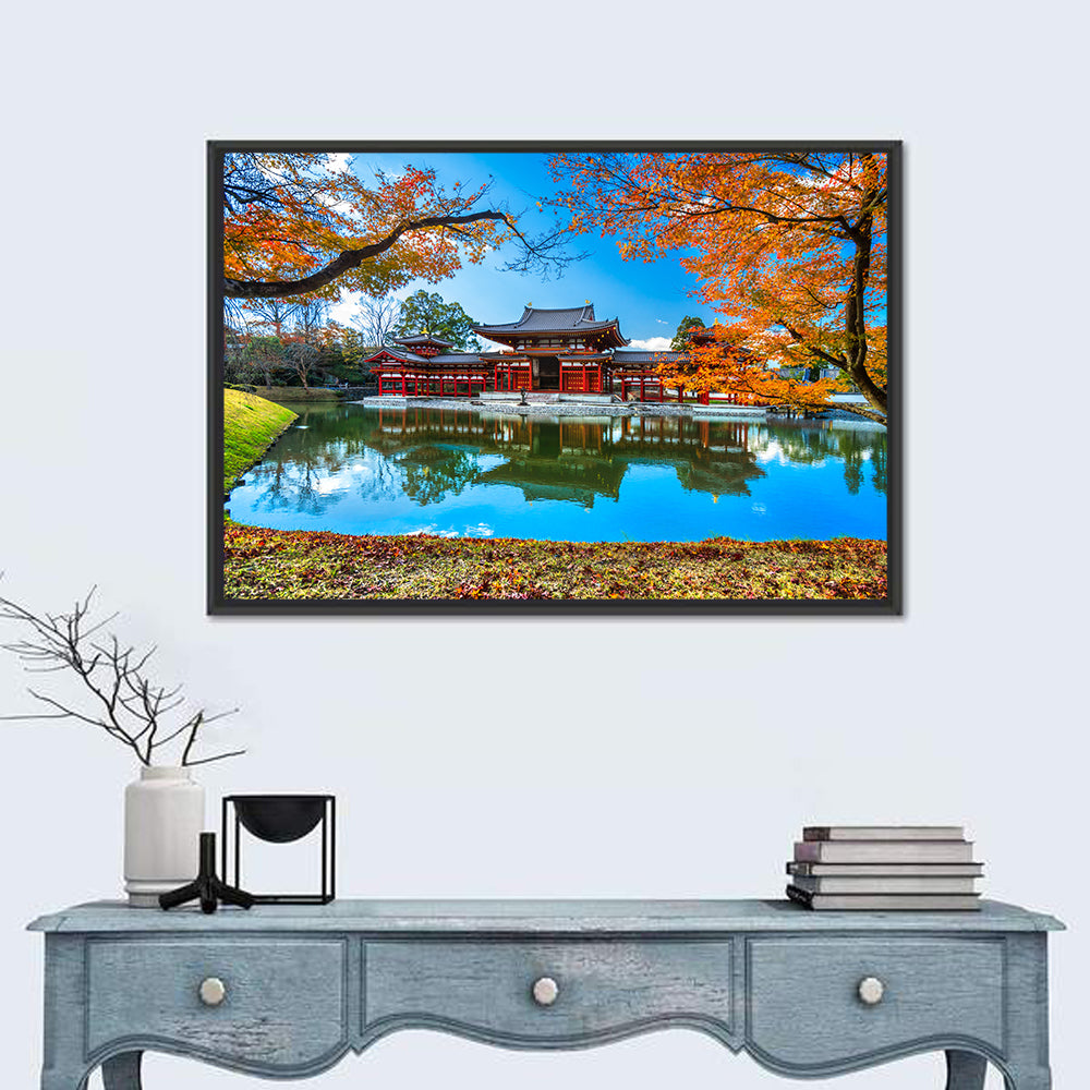Byodo-in Temple Phoenix Hall Wall Art in a room, landscape