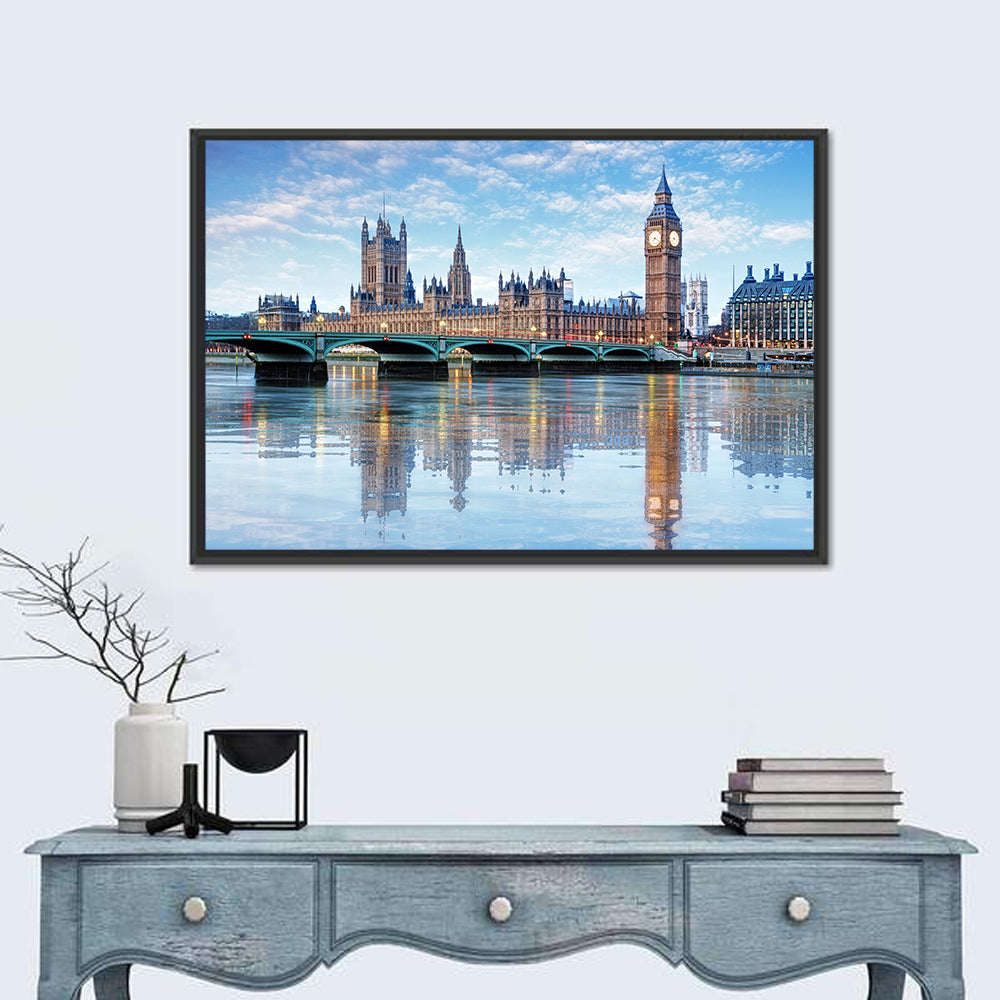 Big Ben and Palace of Westminster, London Wall Art in a room, landscape