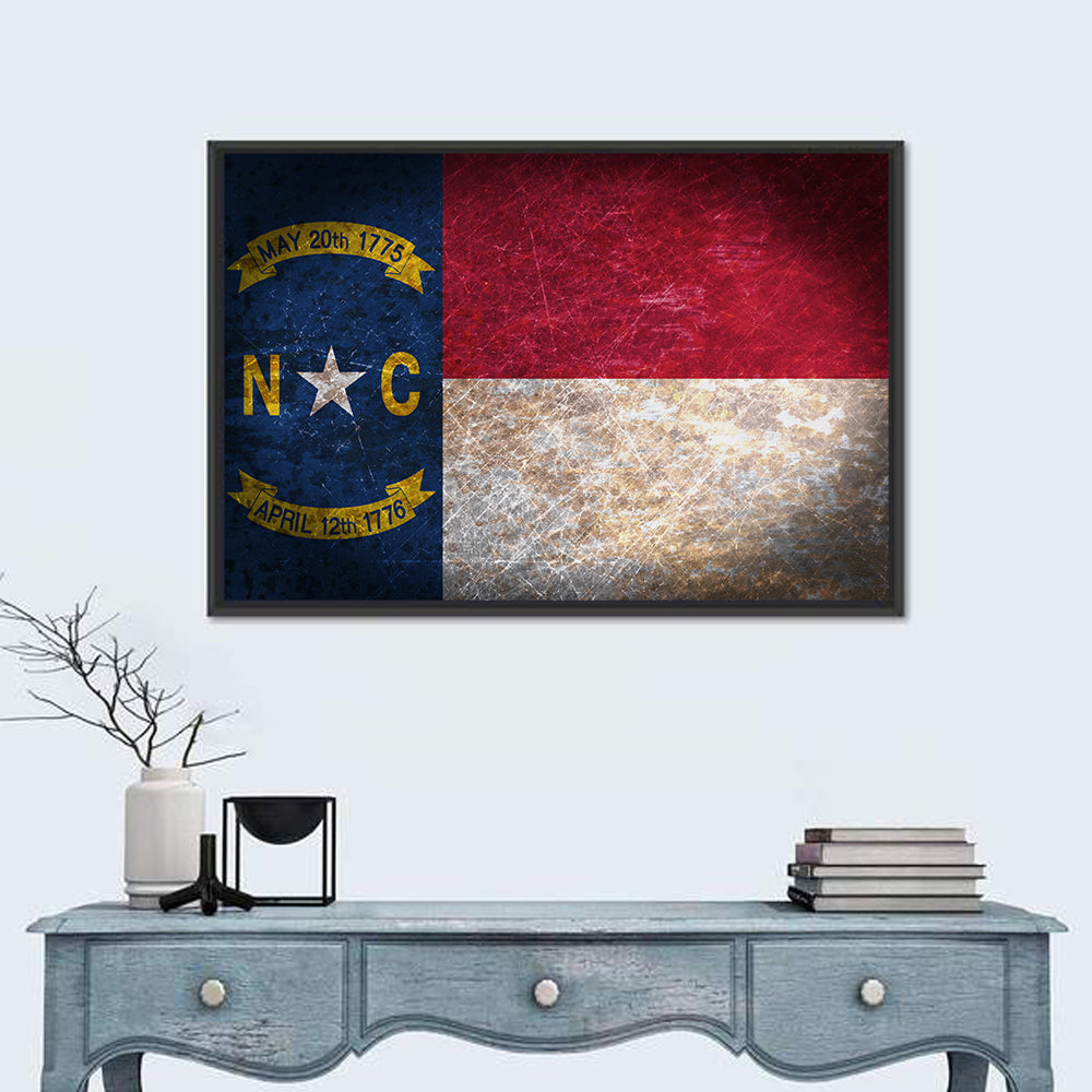 Vintage North Carolina State Flag Wall Art