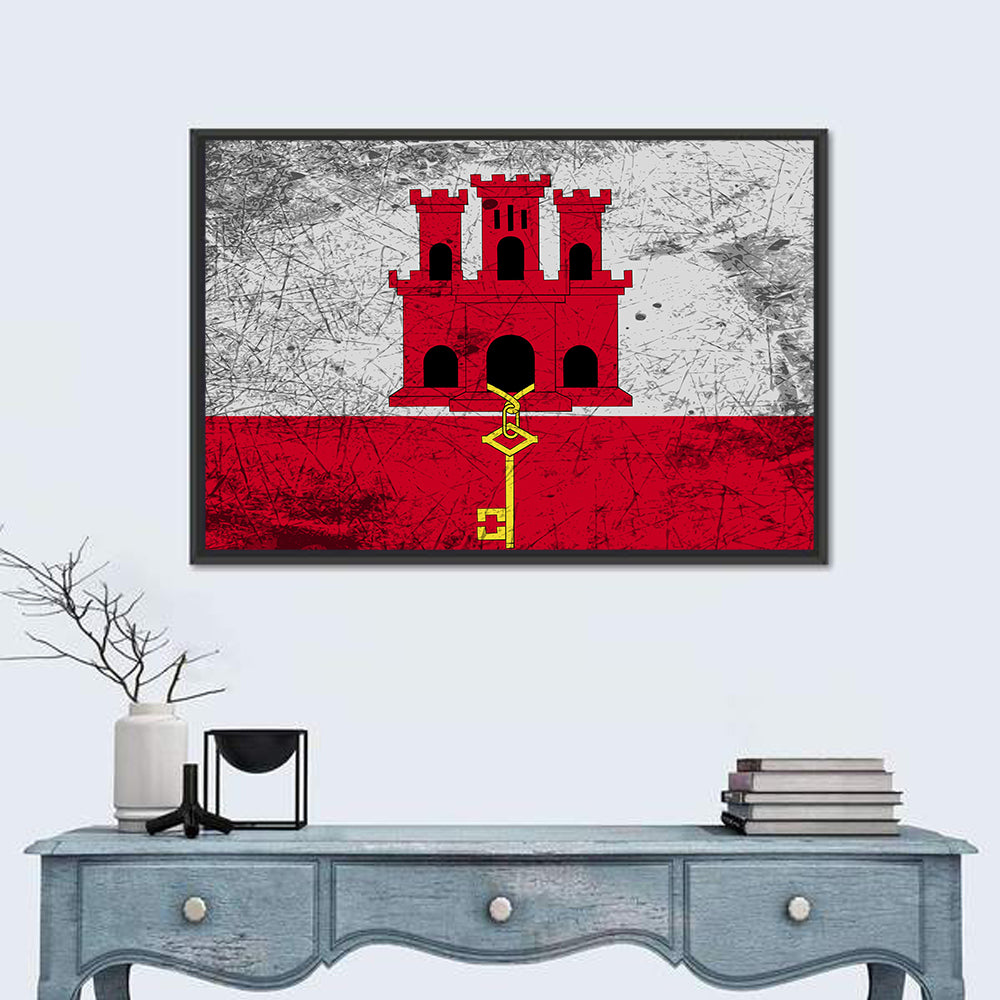 Flag Of Gibraltar Wall Art