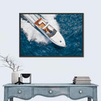 Motor Yacht from Above Wall Art