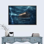 Noah's Ark in Lightning Storm Wall Art
