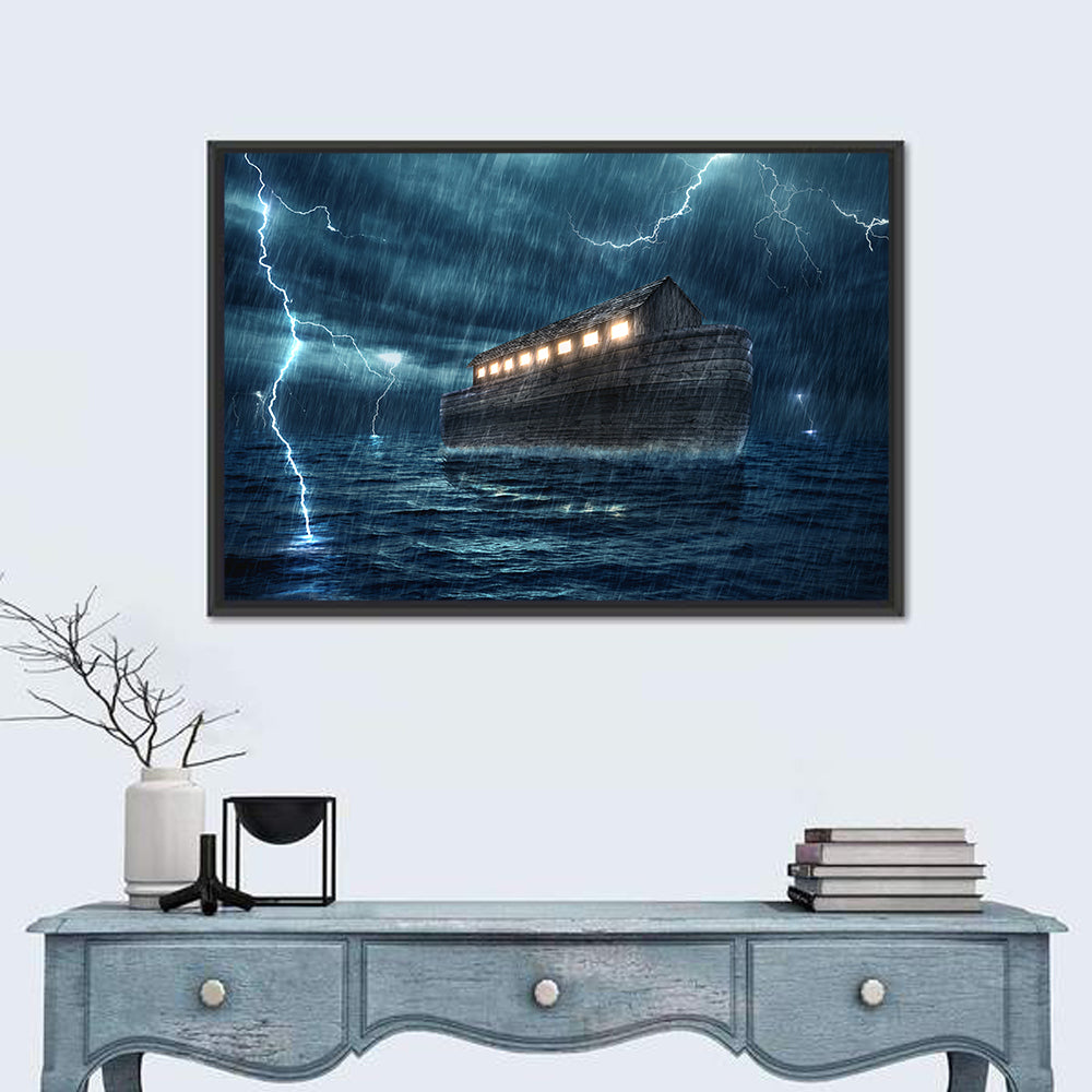 Noah's Ark in Lightning Storm Wall Art