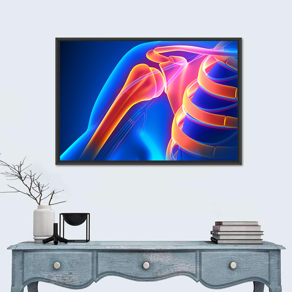 Shoulder Pain Anatomy Study Wall Art in a room, landscape