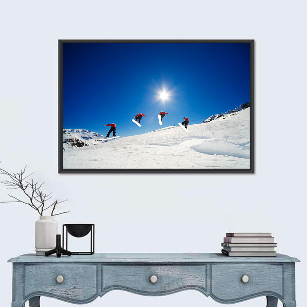 Snowboarder Jump Sequence Wall Art