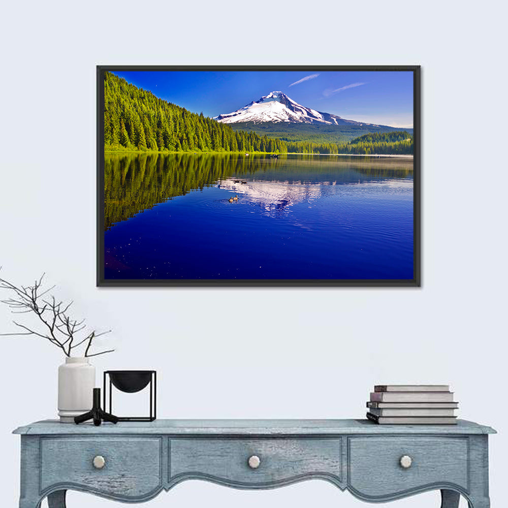 Mt Hood Reflected in Trillium Lake Wall Art