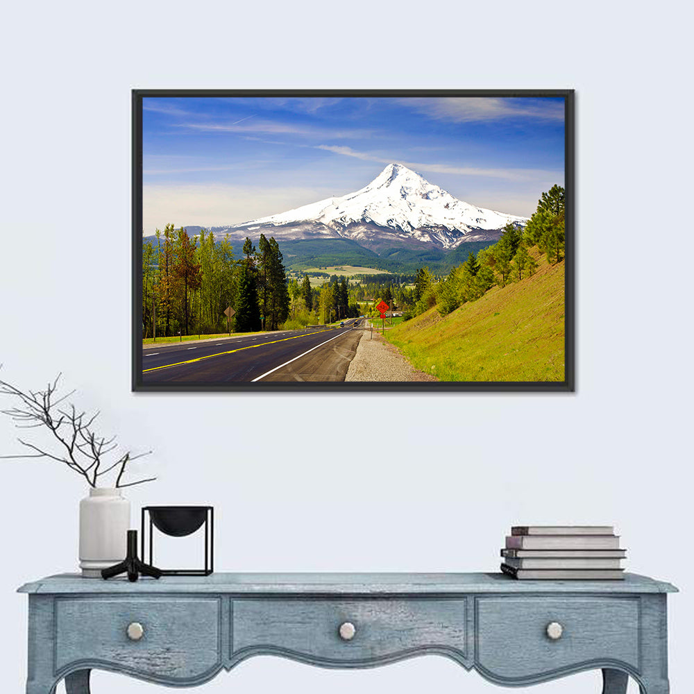 Mt Hood from a Road Wall Art