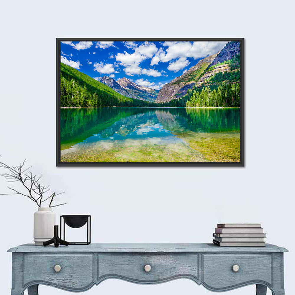 Avalanche Lake Reflection, Glacier National Park Wall Art in a room, landscape