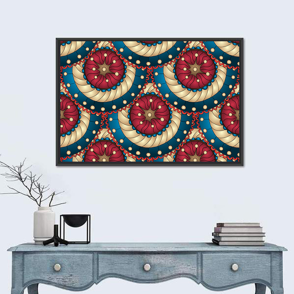 Tessellated Fish Scale Pattern Wall Art