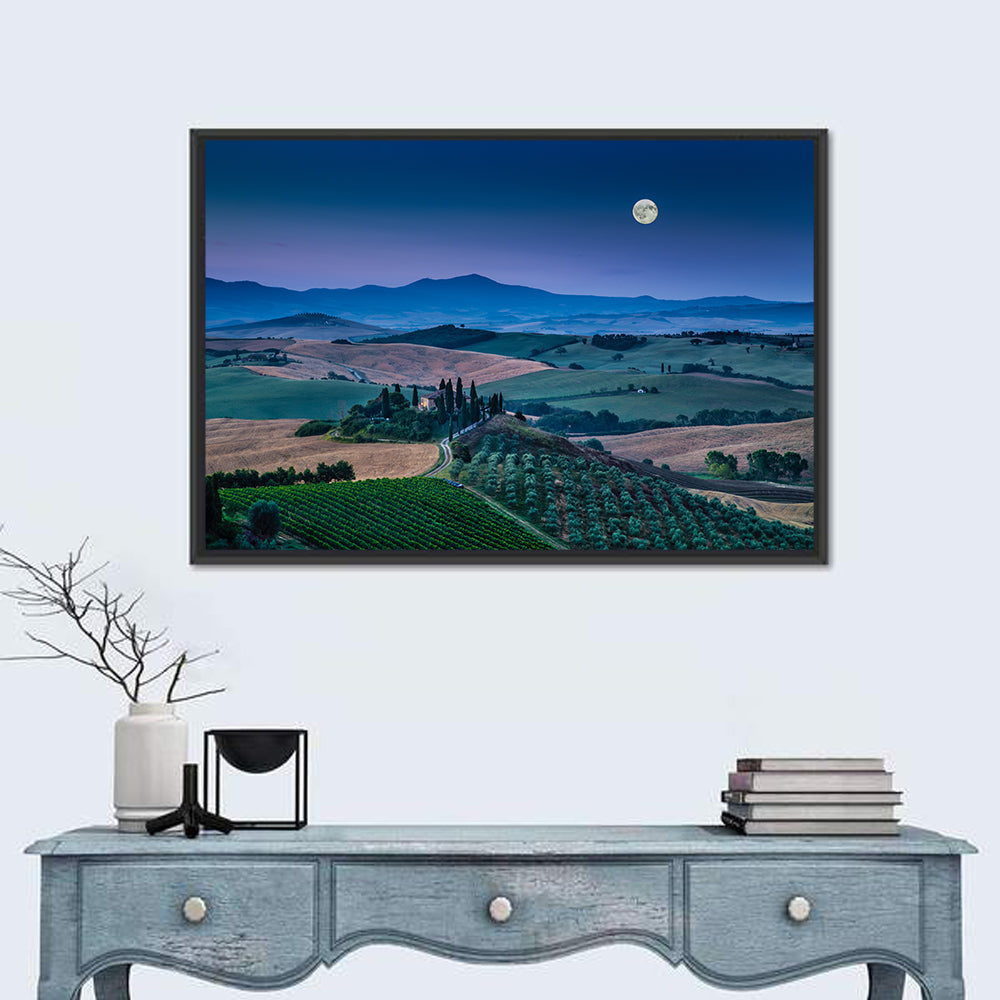 Moonlit Tuscan Hills Wall Art