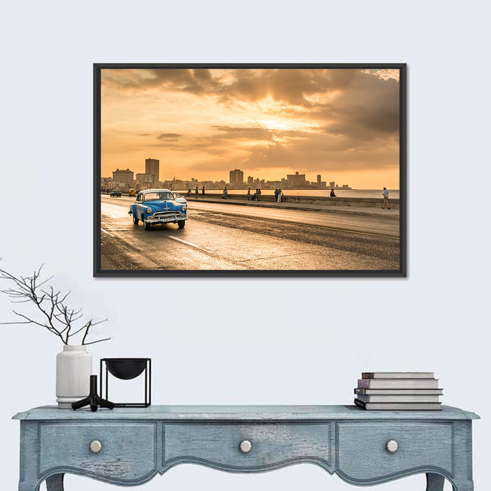 Havana Malecon Sunset Wall Art
