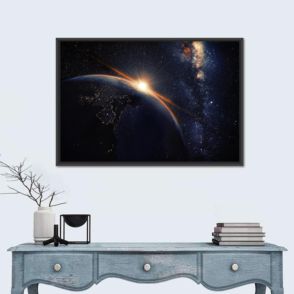Sunrise Over Earth from Orbit Wall Art