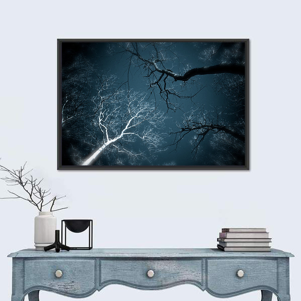 Twilight Canopy with Glowing Bark Wall Art