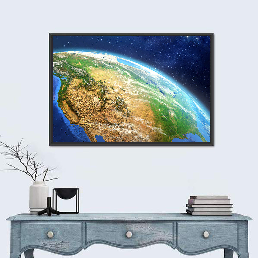 Face of the Earth Wall Art in a room, landscape