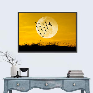 Scenic  Birds Silhouettes Wall Art