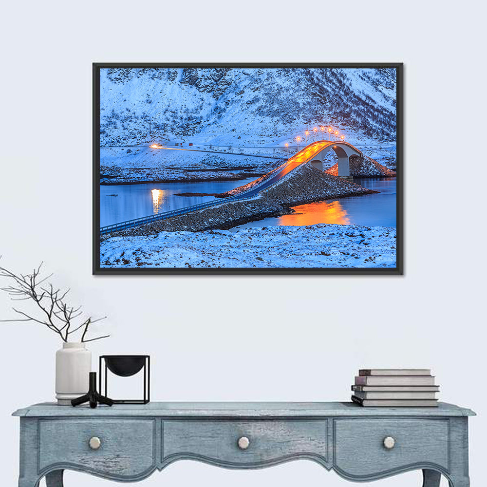 Fredvang Bridges at Twilight Wall Art