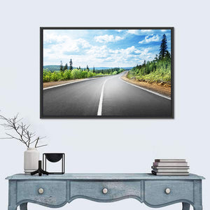 Road In Mountain Forest Wall Art