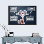 Healthy Heart Tips Infographic Wall Art