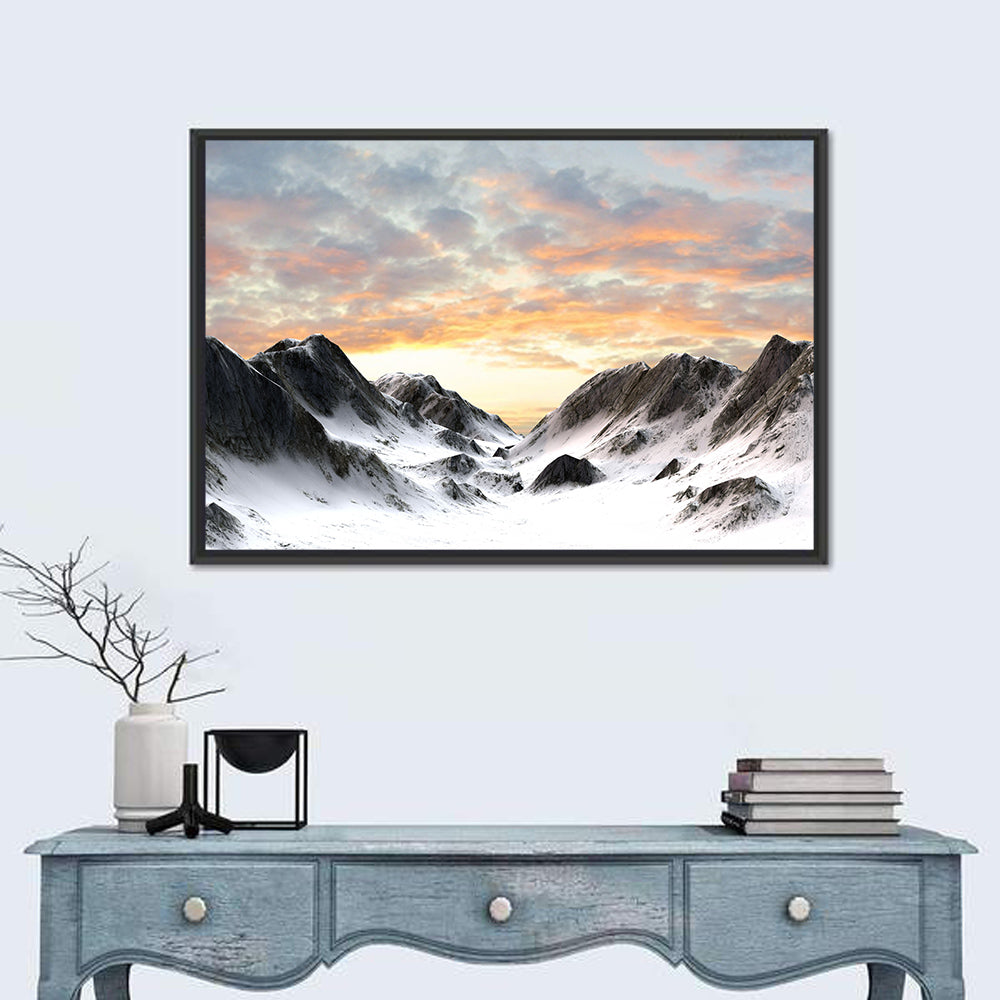 Snowy Mountain Peak Wall Art