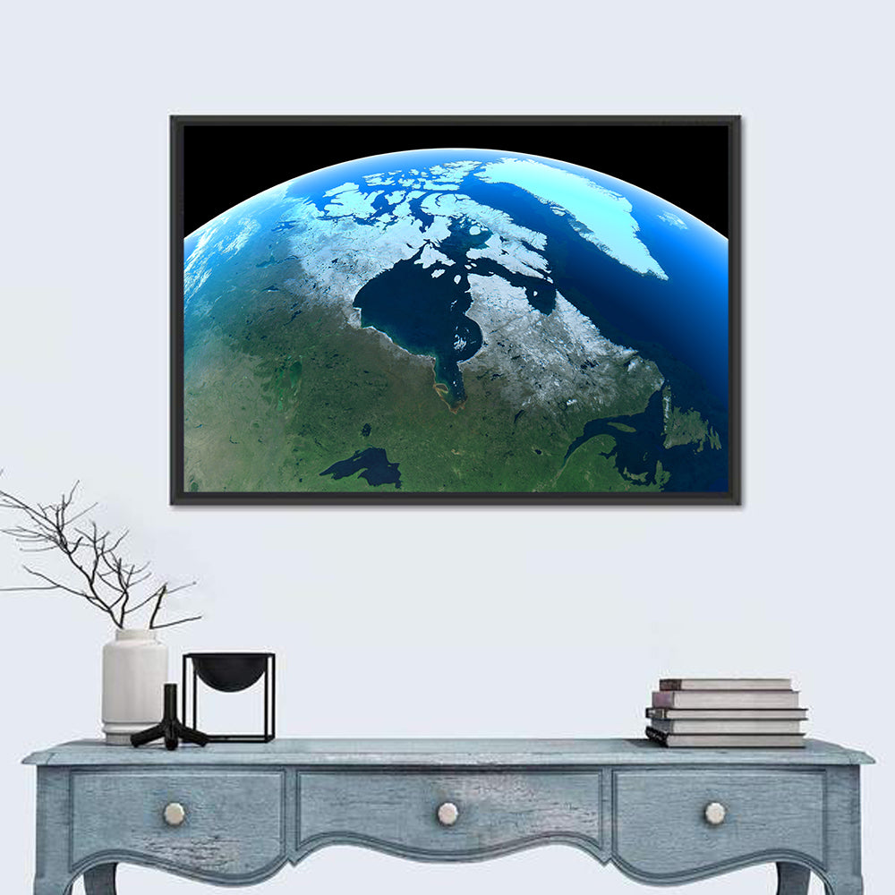 Canada and Greenland from Orbit Wall Art