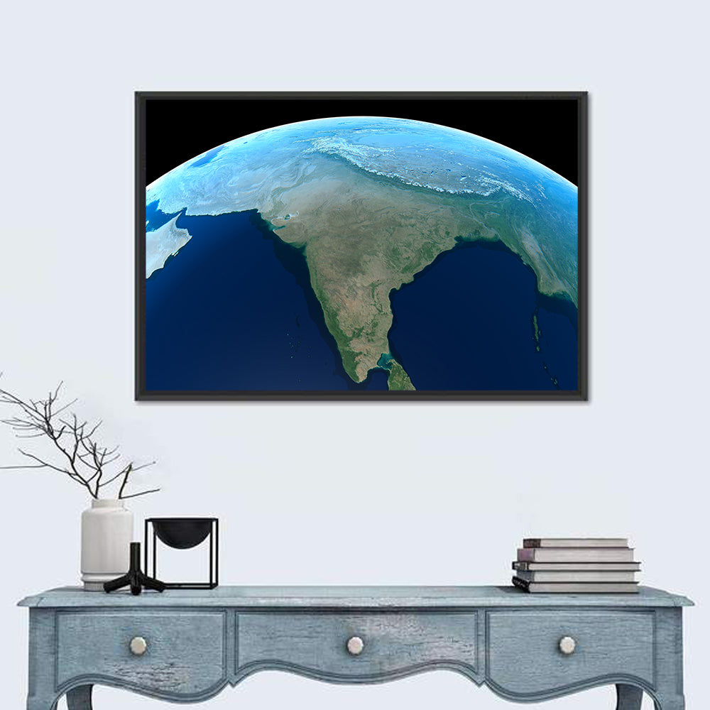 India from Space Wall Art